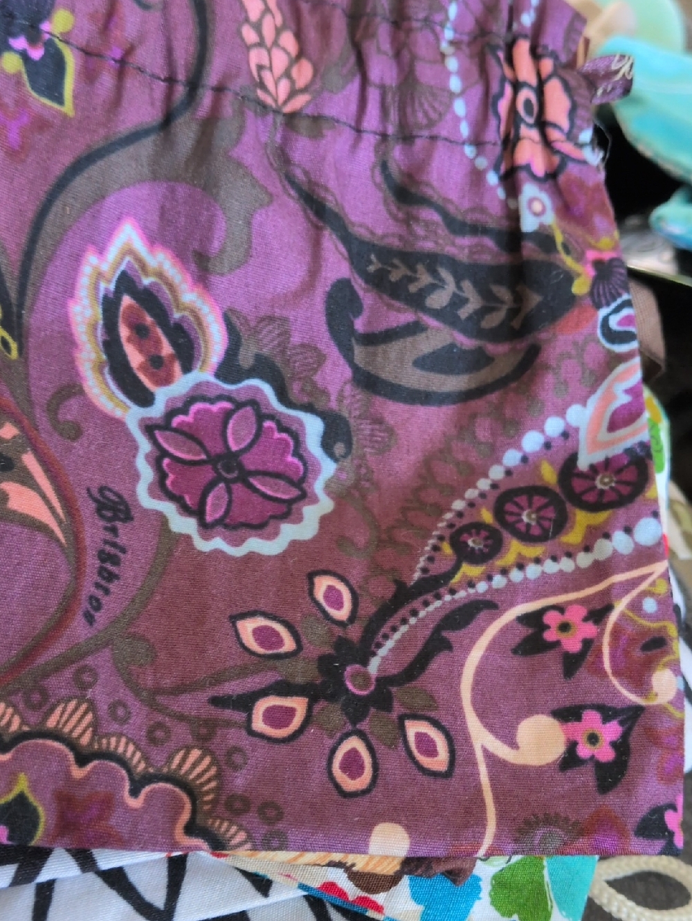 Brighton Vintage Paisley Print Jewelry Pouch